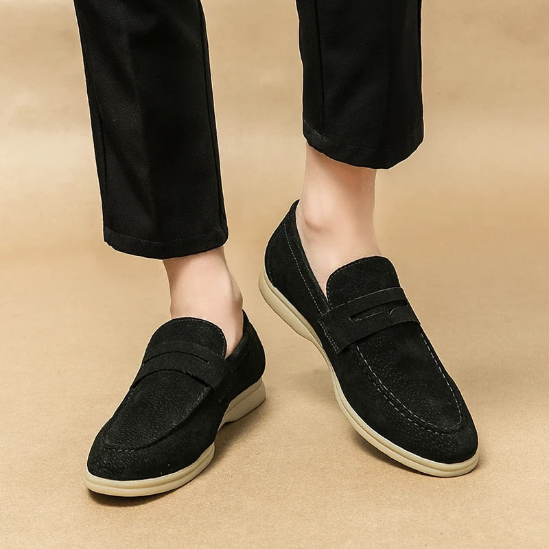 Variant image for Męskie Eleganckie Skórzane Loafersy z Praktycznymi Zapięciami-19