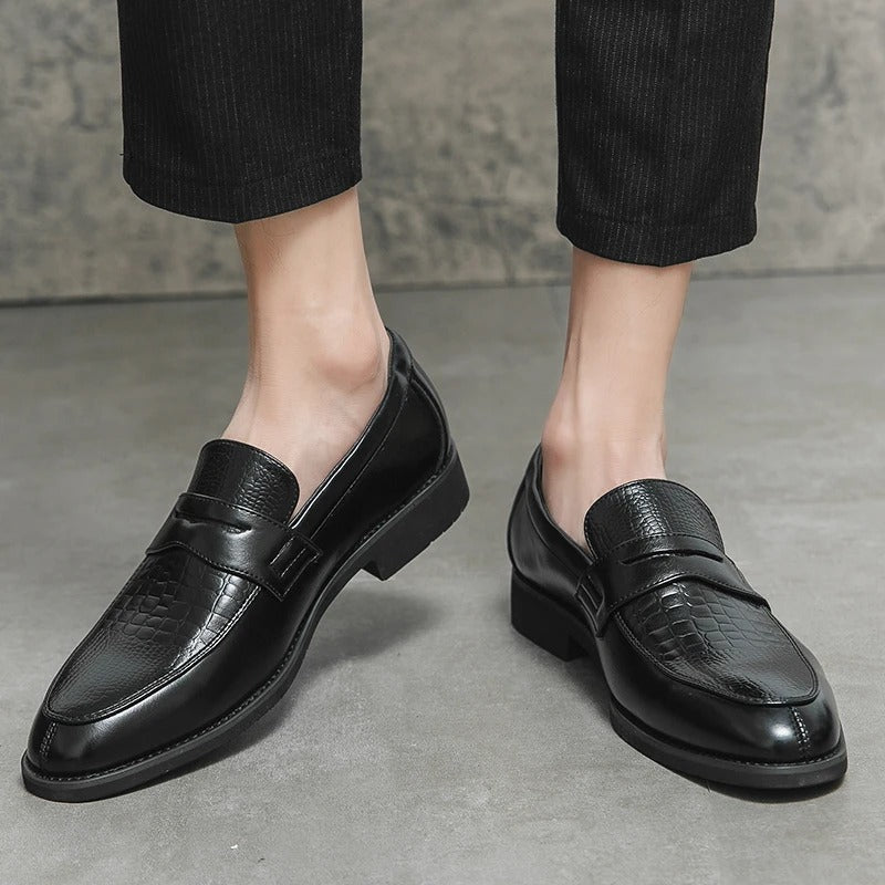 Variant image for Męskie Eleganckie Skórzane Loafersy z Klasycznym Designem-2