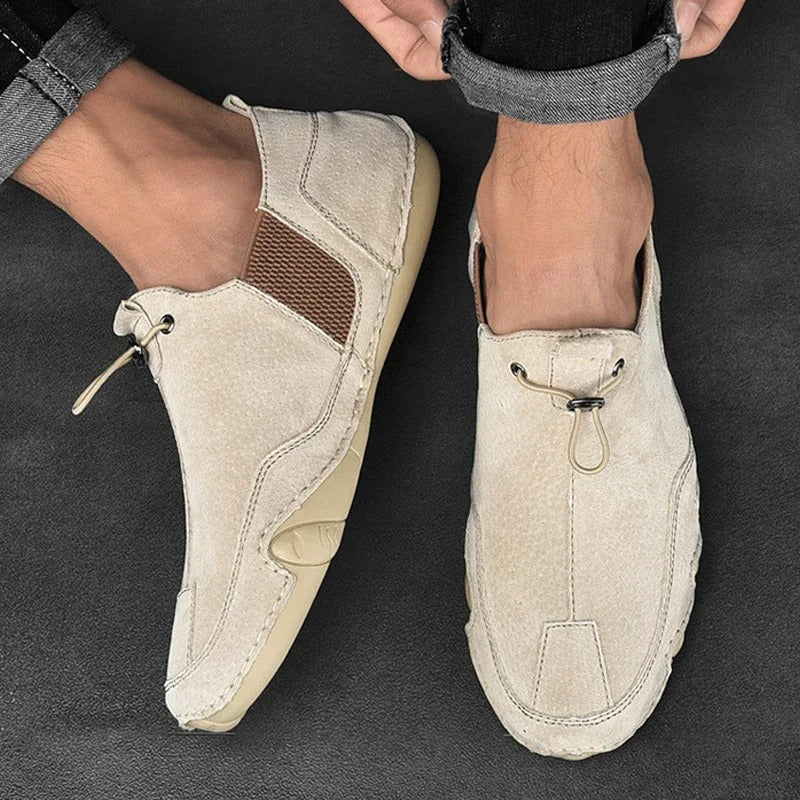 Variant image for Męskie Eleganckie Skórzane Loafersy z Elastycznym Zapięciem-1