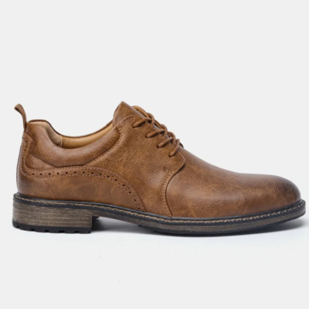 Variant image for Męskie Eleganckie Skórzane Buty z Antypoślizgową Podeszwą z Sznurówkami-16