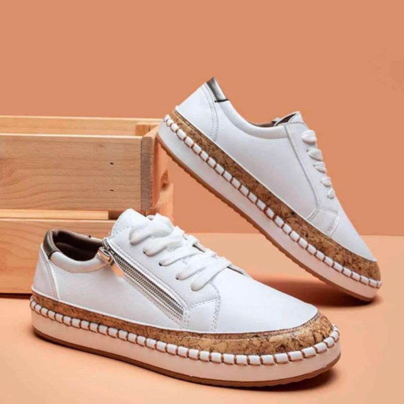 Variant image for Damskie Modne Skórzane Buty Sportowe z Ortopedycznym Wsparciem-4