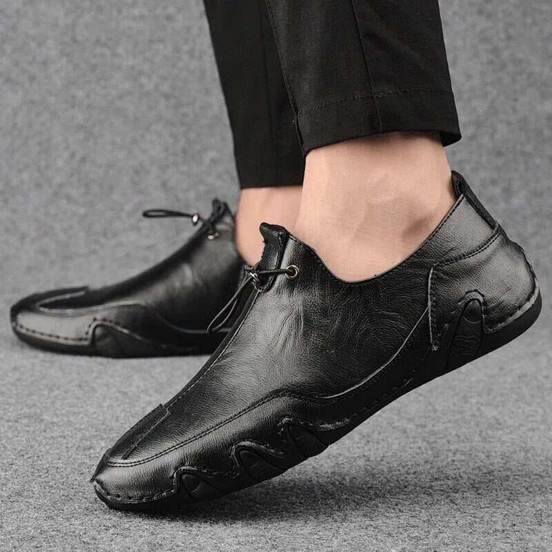 Variant image for Męskie Eleganckie Skórzane Loafersy z Elastycznym Zapięciem-12