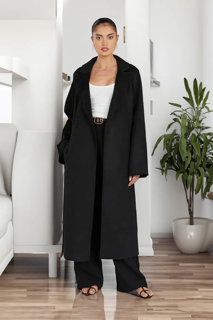 Variant image for Kobieca Elegancka Wodoodporna Trenchcoat z Regulowanym Pasem-1