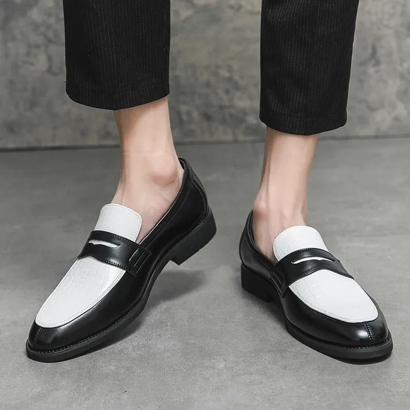 Variant image for Męskie Eleganckie Skórzane Loafersy z Klasycznym Designem-12