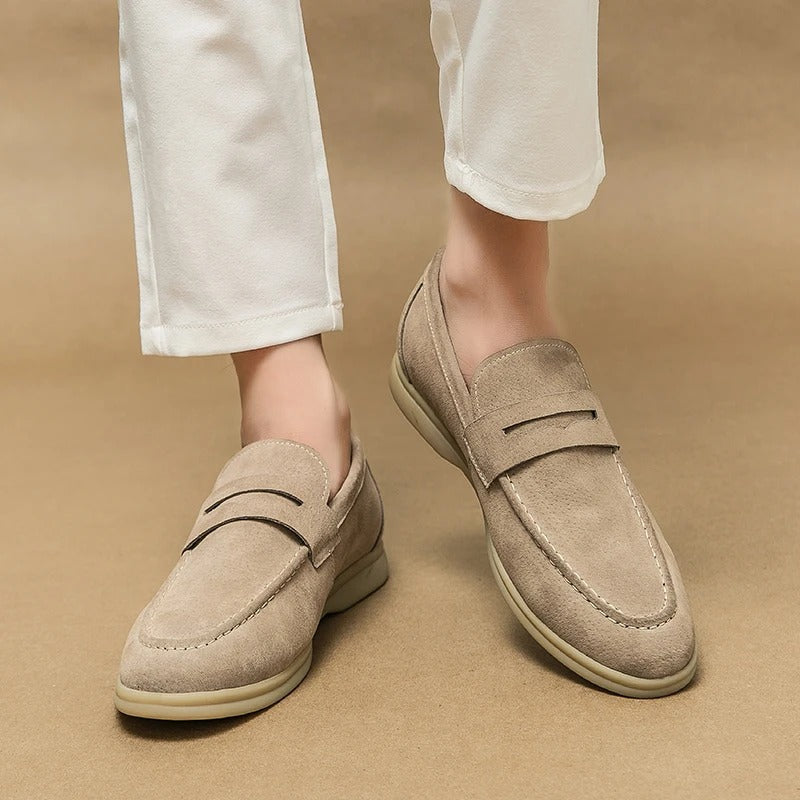 Variant image for Męskie Eleganckie Skórzane Loafersy z Praktycznymi Zapięciami-10