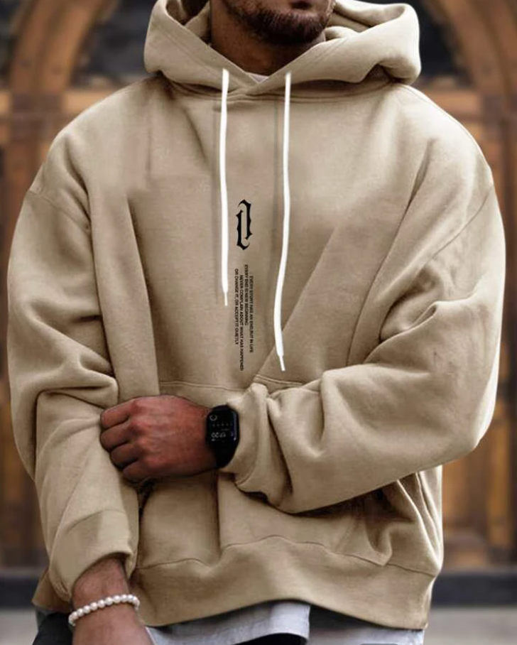 Męska Stylowa Bawełniana Hoodie z Kapturem
