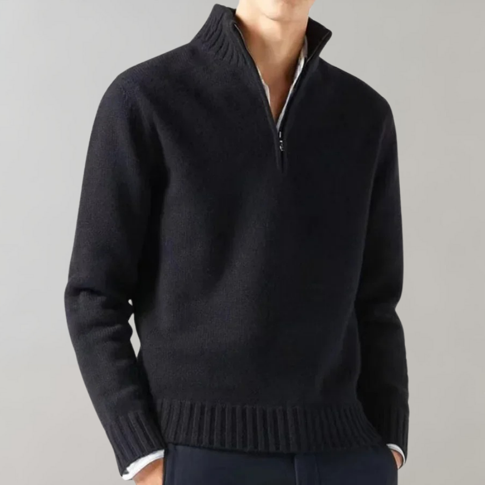 Ciepły Sweter Fleece z Zamkiem Męski | Idealny na Jesień/Zimę