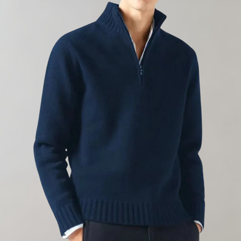 Ciepły Sweter Fleece z Zamkiem Męski | Idealny na Jesień/Zimę