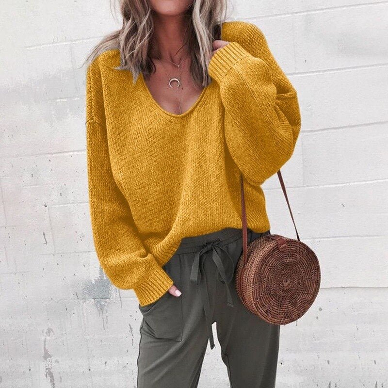 Wygodny Dzianinowy Sweter Oversize Damski | Idealny na Jesień/Zimę