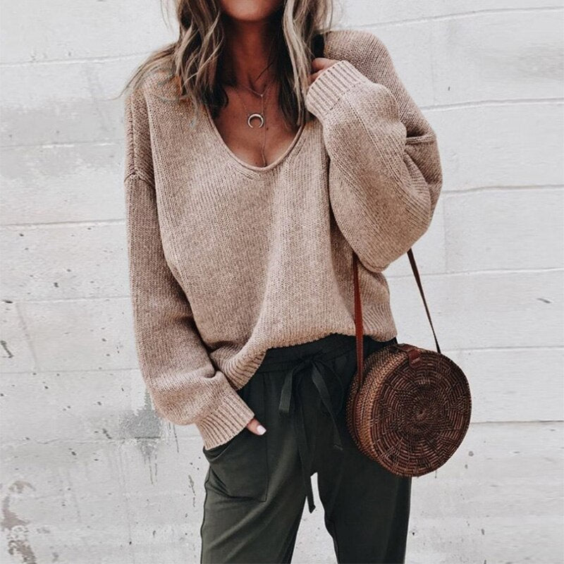 Wygodny Dzianinowy Sweter Oversize Damski | Idealny na Jesień/Zimę