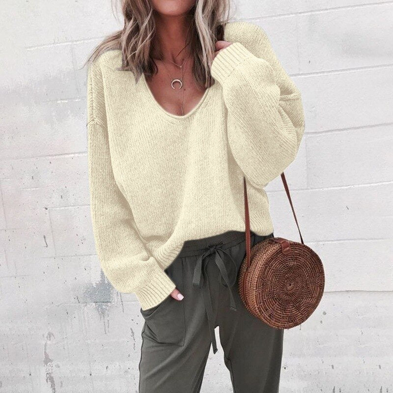 Wygodny Dzianinowy Sweter Oversize Damski | Idealny na Jesień/Zimę