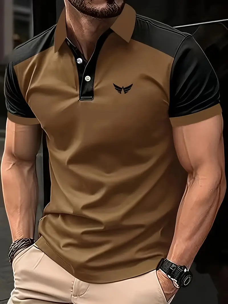 Variant image for Męska Casualna Bawełniana Koszula Krótki Rękaw z Luźnym Krojem-25