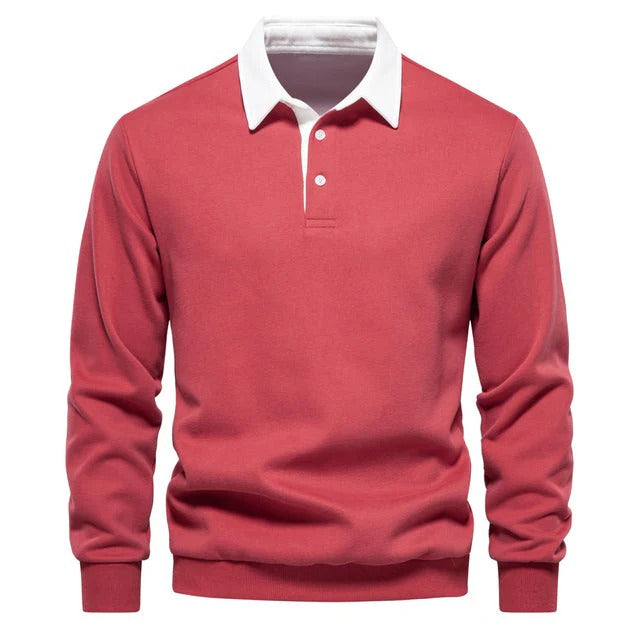 Casualowy Sweter Polo Z Kołnierzykiem I Guzikami Męski | Idealny Na Każdą Porę Roku
