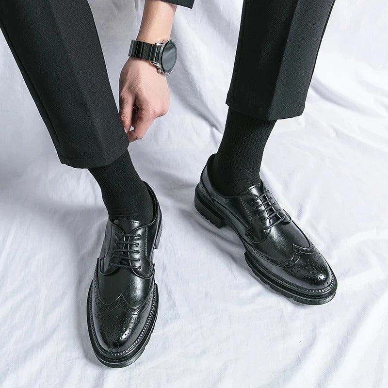 Eleganckie Buty Oxford Ze Sztucznej Skóry Z Wiązaniem Męski | Ideel til afslappede dage
