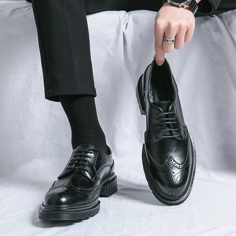 Eleganckie Buty Oxford Ze Sztucznej Skóry Z Wiązaniem Męski | Ideel til afslappede dage
