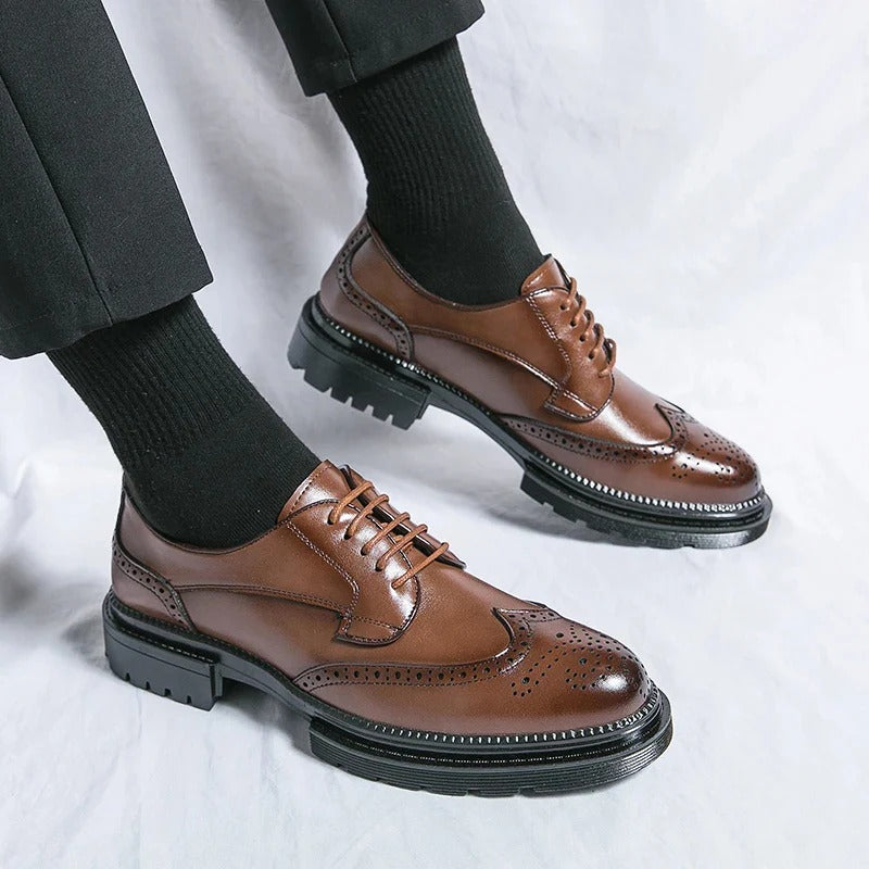 Eleganckie Buty Oxford Ze Sztucznej Skóry Z Wiązaniem Męski | Ideel til afslappede dage