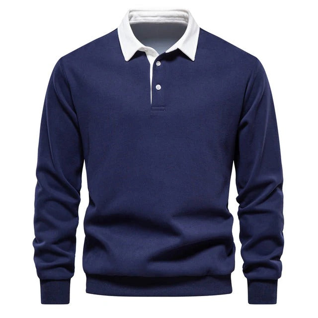 Casualowy Sweter Polo Z Kołnierzykiem I Guzikami Męski | Idealny Na Każdą Porę Roku