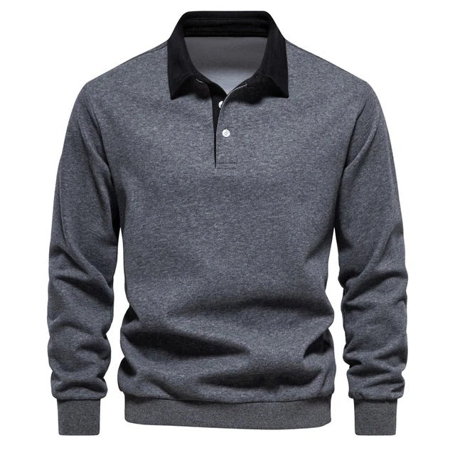 Casualowy Sweter Polo Z Kołnierzykiem I Guzikami Męski | Idealny Na Każdą Porę Roku