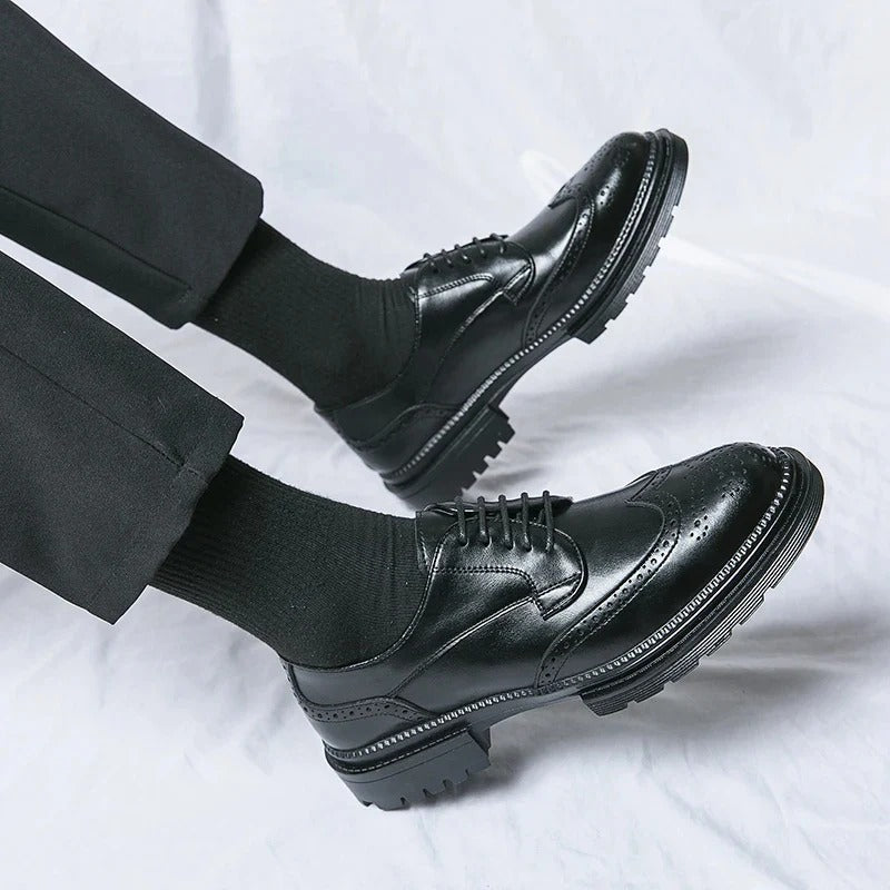 Eleganckie Buty Oxford Ze Sztucznej Skóry Z Wiązaniem Męski | Ideel til afslappede dage
