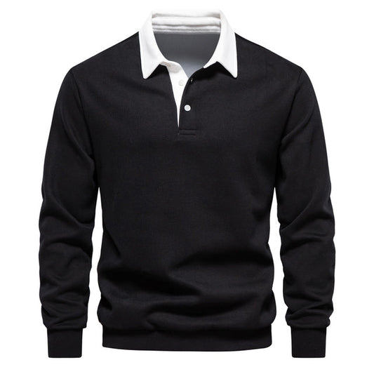 Casualny Sweter Polo z Zapięciem na Guziki Męski | Idealny na Jesień/Zimę