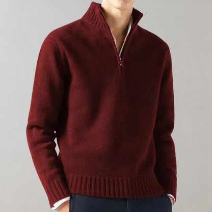 Ciepły Sweter Fleece z Zamkiem Męski | Idealny na Jesień/Zimę