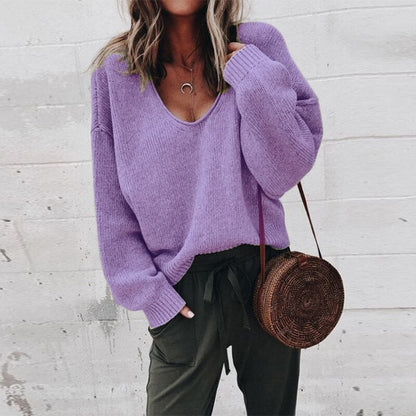 Wygodny Dzianinowy Sweter Oversize Damski | Idealny na Jesień/Zimę