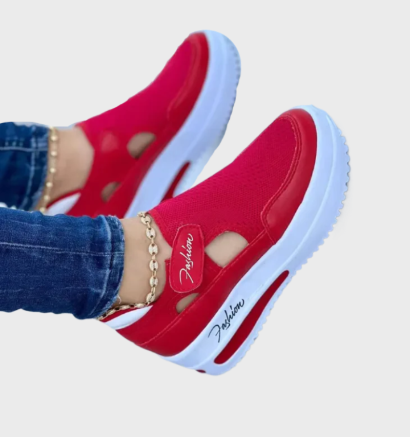 Variant image for Damskie Wygodne Sneakersy z Grubą Podeszwą z Zapięciem na Rzepy-28