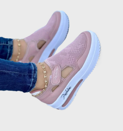 Variant image for Damskie Wygodne Sneakersy z Grubą Podeszwą z Zapięciem na Rzepy-19