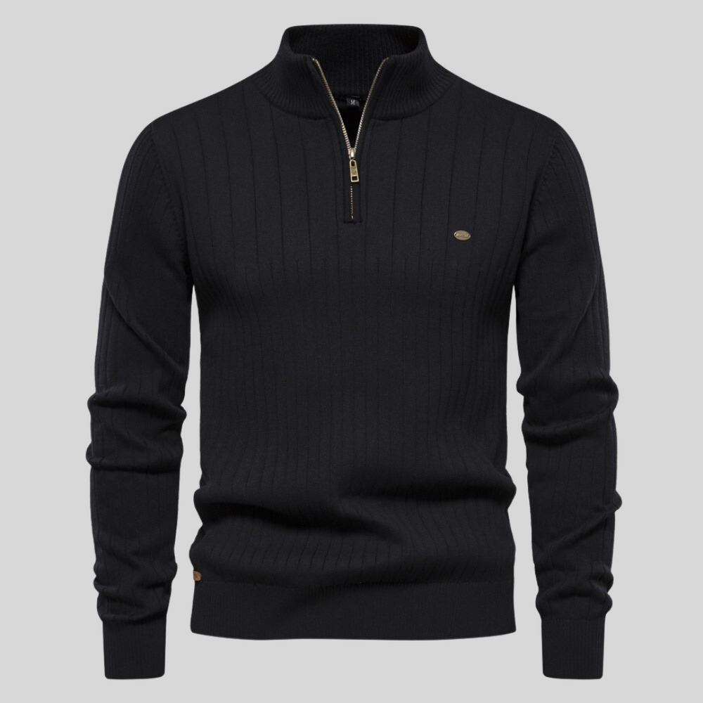 Wyrafinowany Sweter z Zamkiem Męski | Idealny na Jesień/Zimę