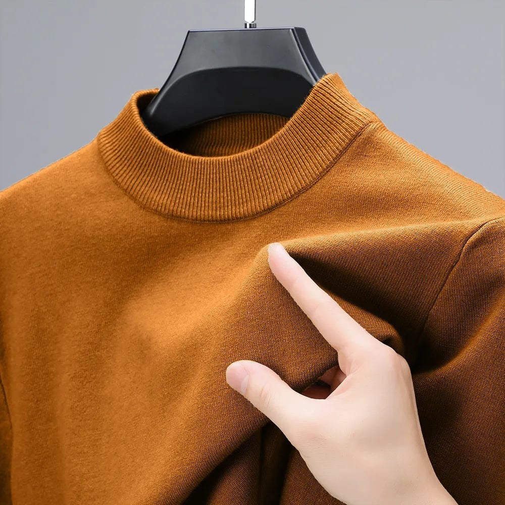 Casualowy Gładki Sweter Z Okrągłym Dekoltem  Męski | Idealny na Każdą Porę Roku