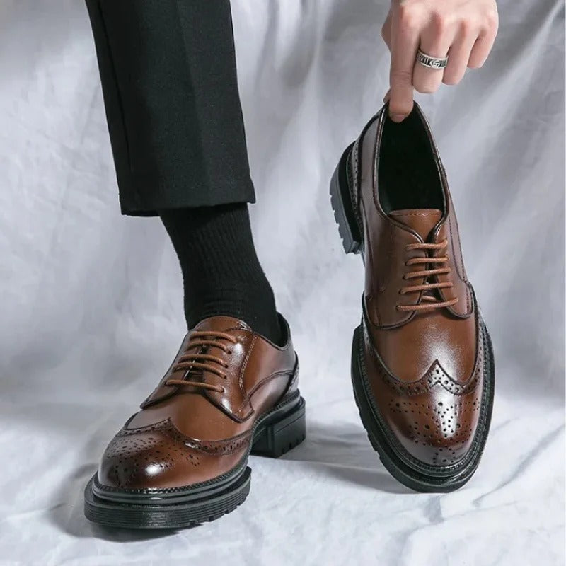 Eleganckie Buty Oxford Ze Sztucznej Skóry Z Wiązaniem Męski | Ideel til afslappede dage