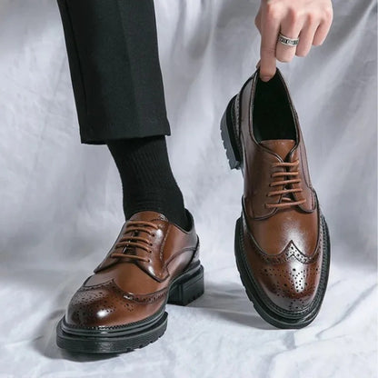 Eleganckie Buty Oxford Ze Sztucznej Skóry Z Wiązaniem Męski | Ideel til afslappede dage
