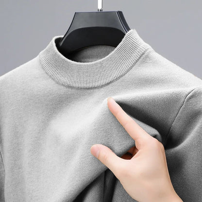 Casualowy Gładki Sweter Z Okrągłym Dekoltem  Męski | Idealny na Każdą Porę Roku