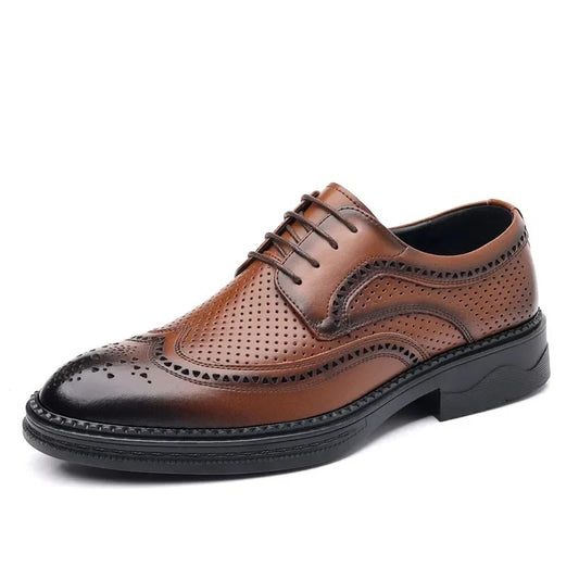 Ażurowe Buty Oxford Ze Sztucznej Skóry Z Wingtip Męski | Ideel til afslappede dage