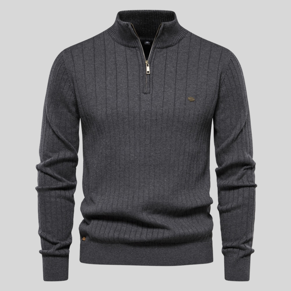 Wyrafinowany Sweter z Zamkiem Męski | Idealny na Jesień/Zimę