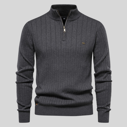 Wyrafinowany Sweter z Zamkiem Męski | Idealny na Jesień/Zimę