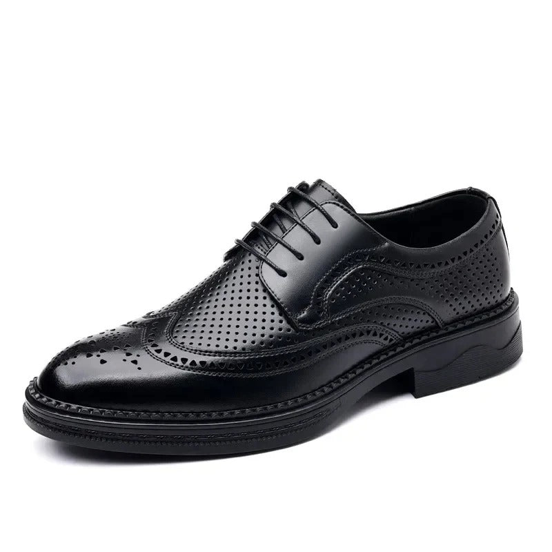 Ażurowe Buty Oxford Ze Sztucznej Skóry Z Wingtip Męski | Ideel til afslappede dage