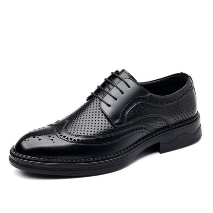 Ażurowe Buty Oxford Ze Sztucznej Skóry Z Wingtip Męski | Ideel til afslappede dage