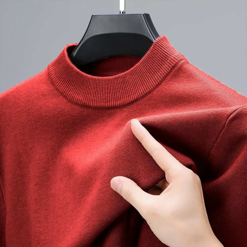 Casualowy Gładki Sweter Z Okrągłym Dekoltem  Męski | Idealny na Każdą Porę Roku