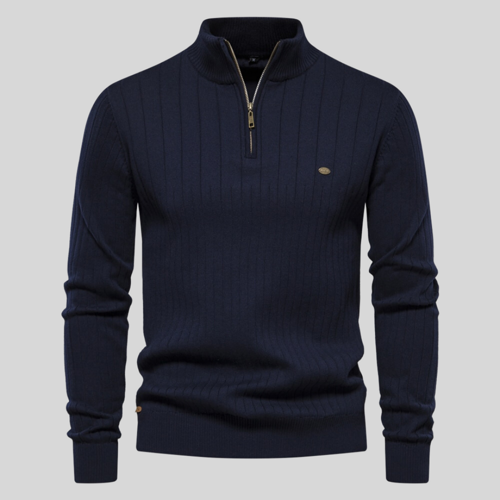 Wyrafinowany Sweter z Zamkiem Męski | Idealny na Jesień/Zimę