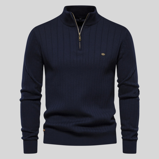 Wyrafinowany Sweter z Zamkiem Męski | Idealny na Jesień/Zimę