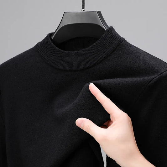 Casualowy Gładki Sweter Z Okrągłym Dekoltem  Męski | Idealny na Każdą Porę Roku