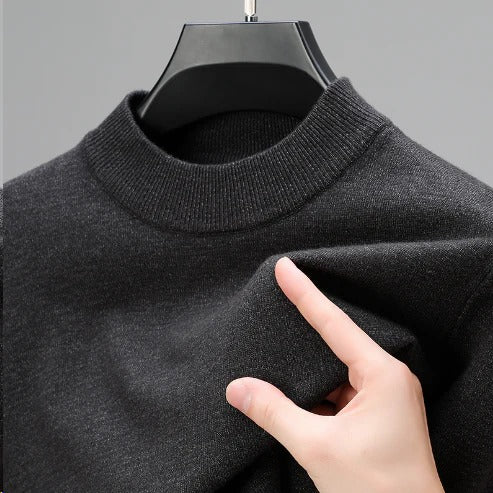 Casualowy Gładki Sweter Z Okrągłym Dekoltem  Męski | Idealny na Każdą Porę Roku