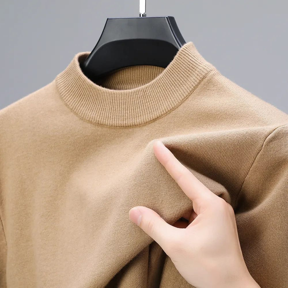 Casualowy Gładki Sweter Z Okrągłym Dekoltem  Męski | Idealny na Każdą Porę Roku