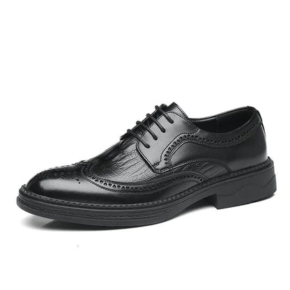 Ażurowe Buty Oxford Ze Sztucznej Skóry Z Wingtip Męski | Ideel til afslappede dage